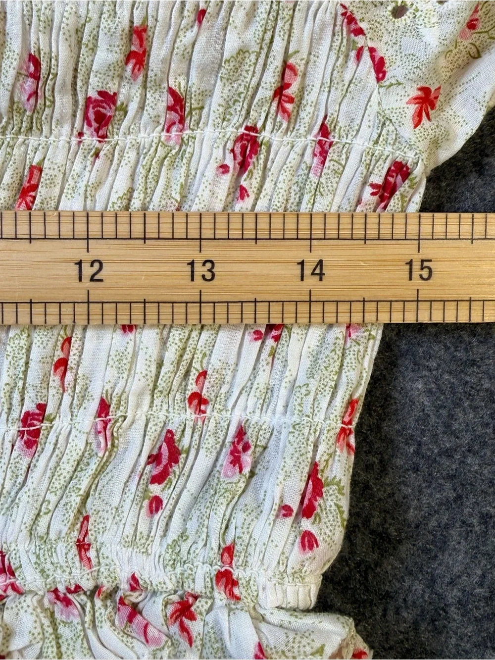 Anthropologie Floral Smocked Eyelet Puff Sleeve Blouse Size S NWT Cottagecore
